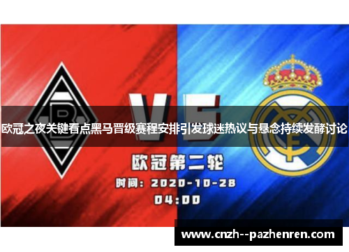 欧冠之夜关键看点黑马晋级赛程安排引发球迷热议与悬念持续发酵讨论